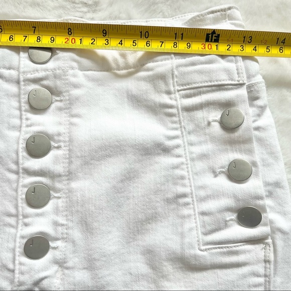 J BRAND NATASHA EXPOSED BUTTON WHITE JEANS SIZE 28 - Picture 6 of 10